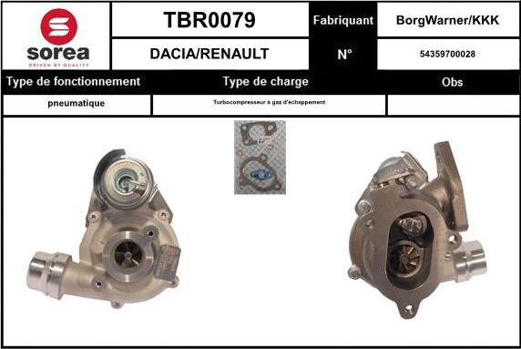 Sera TBR0079 - Турбина, компрессор autosila-amz.com