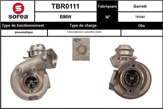 Sera TBR0111 - Турбина, компрессор autosila-amz.com