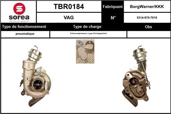 Sera TBR0184 - Турбина, компрессор autosila-amz.com