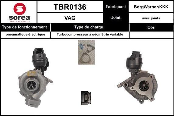 Sera TBR0136 - Турбина, компрессор autosila-amz.com