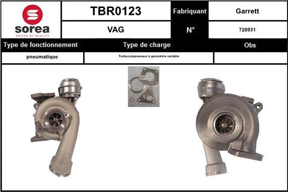 Sera TBR0123 - Турбина, компрессор autosila-amz.com