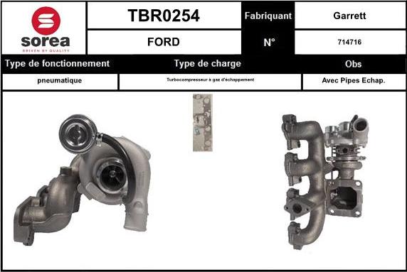 Sera TBR0254 - Турбина, компрессор autosila-amz.com