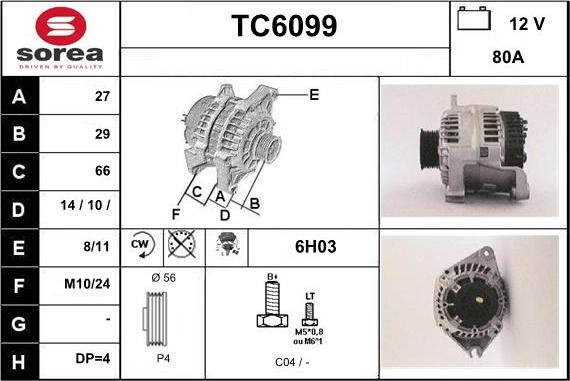 Sera TC6099 - Генератор autosila-amz.com