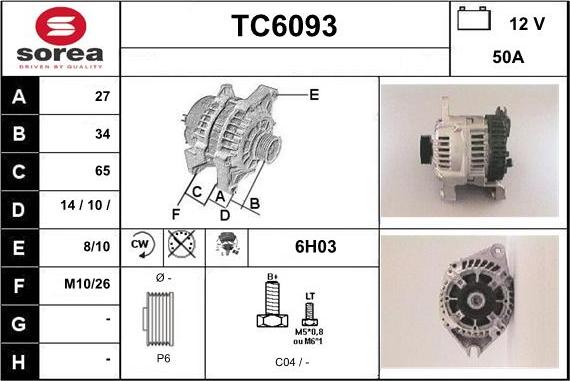 Sera TC6093 - Генератор autosila-amz.com