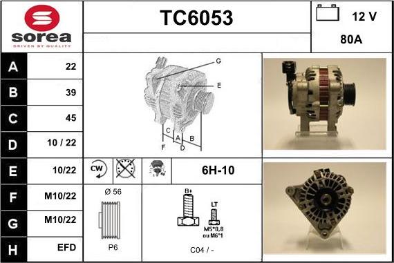 Sera TC6053 - Генератор autosila-amz.com