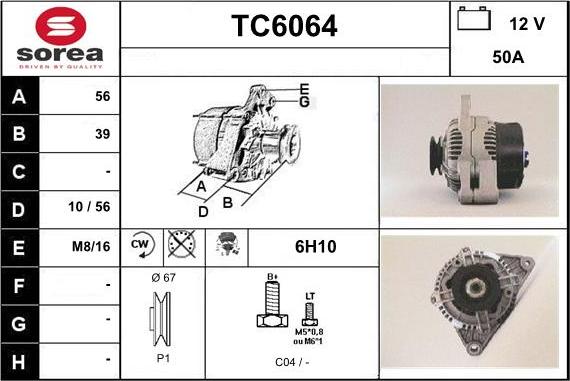 Sera TC6064 - Генератор autosila-amz.com