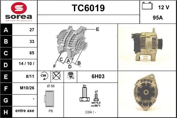 Sera TC6019 - Генератор autosila-amz.com