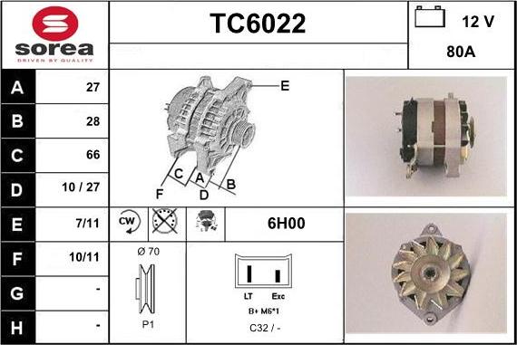 Sera TC6022 - Генератор autosila-amz.com