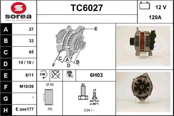 Sera TC6027 - Генератор autosila-amz.com