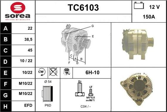 Sera TC6103 - Генератор autosila-amz.com