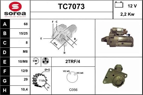 Sera TC7073 - Стартер autosila-amz.com