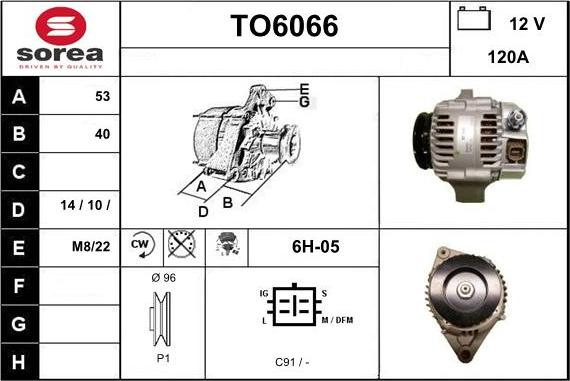 Sera TO6066 - Генератор autosila-amz.com