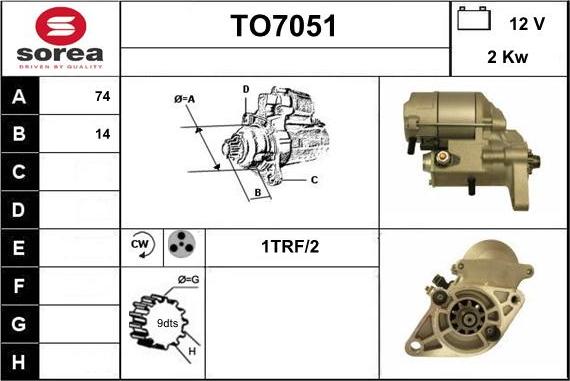 Sera TO7051 - Стартер autosila-amz.com