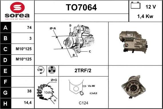 Sera TO7064 - Стартер autosila-amz.com