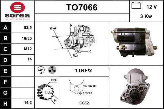 Sera TO7066 - Стартер autosila-amz.com