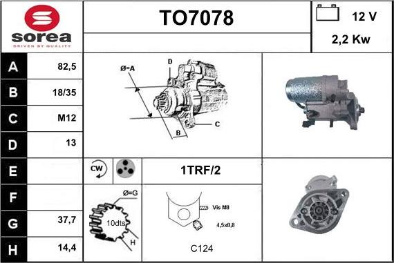 Sera TO7078 - Стартер autosila-amz.com