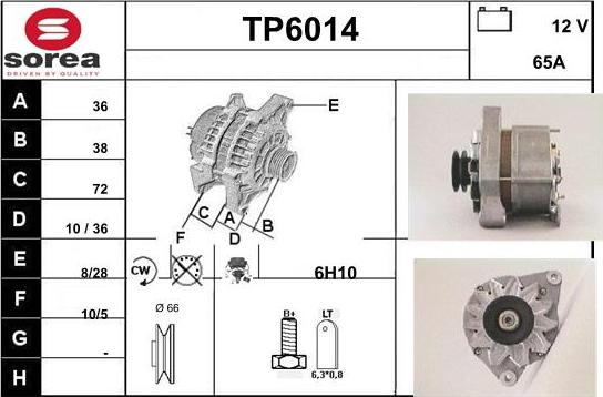 Sera TP6014 - Генератор autosila-amz.com