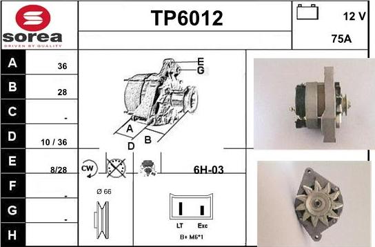 Sera TP6012 - Генератор autosila-amz.com