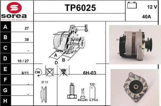 Sera TP6025 - Генератор autosila-amz.com