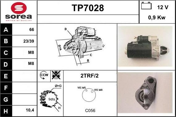 Sera TP7028 - Стартер autosila-amz.com