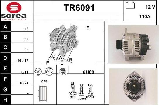 Sera TR6091 - Генератор autosila-amz.com