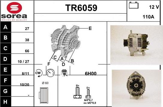 Sera TR6059 - Генератор autosila-amz.com