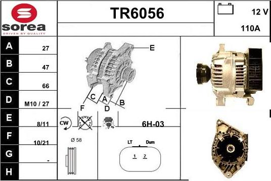 Sera TR6056 - Генератор autosila-amz.com