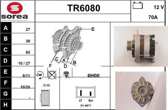 Sera TR6080 - Генератор autosila-amz.com