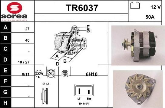 Sera TR6037 - Генератор autosila-amz.com