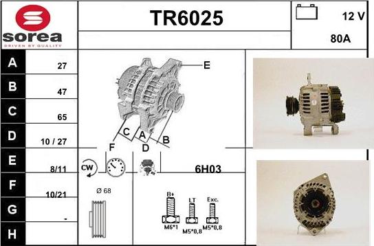 Sera TR6025 - Генератор autosila-amz.com