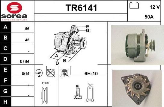 Sera TR6141 - Генератор autosila-amz.com