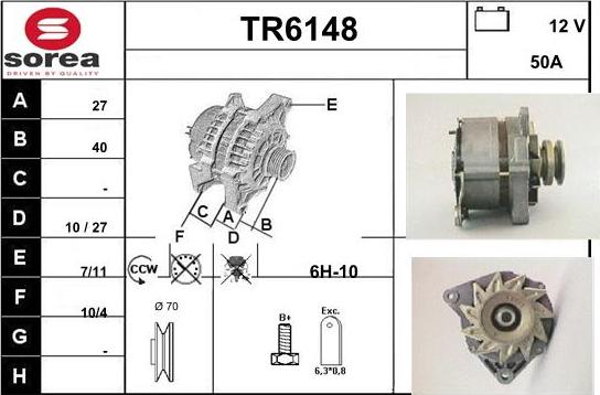 Sera TR6148 - Генератор autosila-amz.com