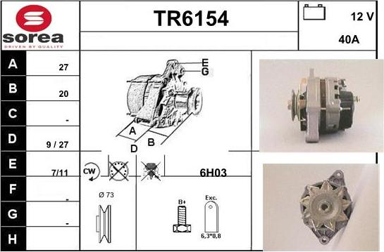 Sera TR6154 - Генератор autosila-amz.com