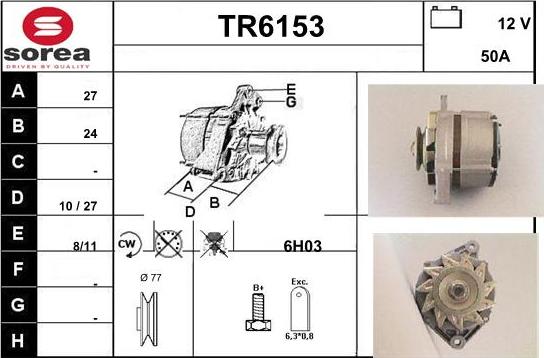 Sera TR6153 - Генератор autosila-amz.com