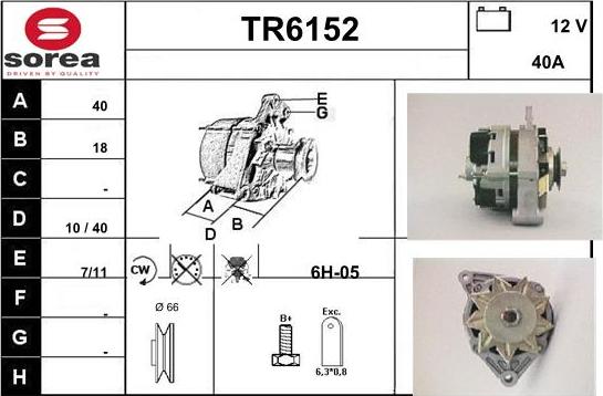 Sera TR6152 - Генератор autosila-amz.com