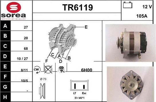 Sera TR6119 - Генератор autosila-amz.com