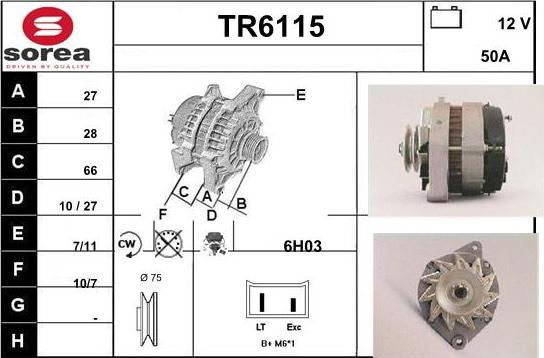 Sera TR6115 - Генератор autosila-amz.com