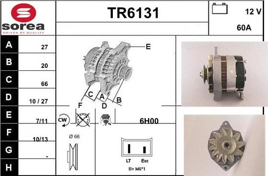 Sera TR6131 - Генератор autosila-amz.com