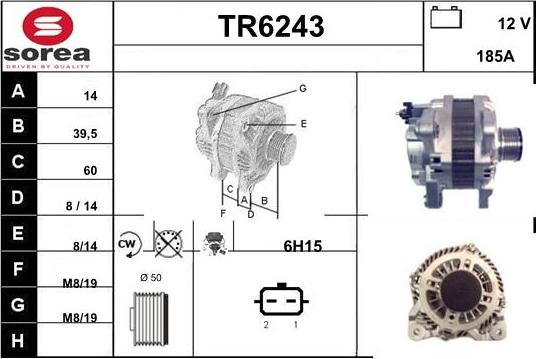 Sera TR6243 - Генератор autosila-amz.com