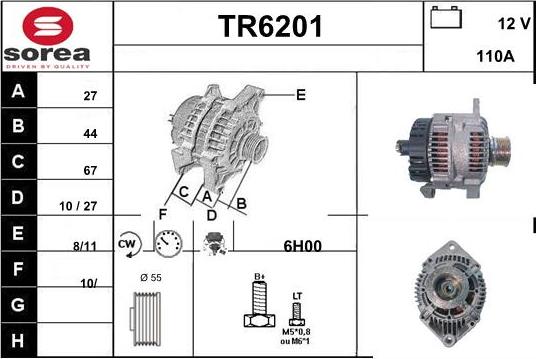 Sera TR6201 - Генератор autosila-amz.com