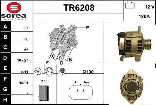 Sera TR6208 - Генератор autosila-amz.com