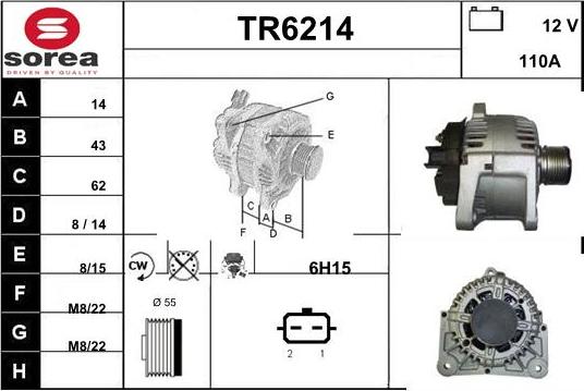 Sera TR6214 - Генератор autosila-amz.com