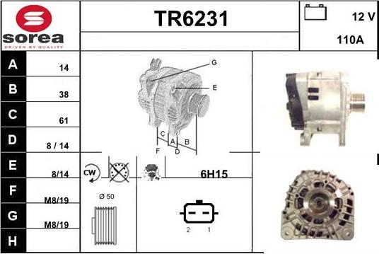 Sera TR6231 - Генератор autosila-amz.com