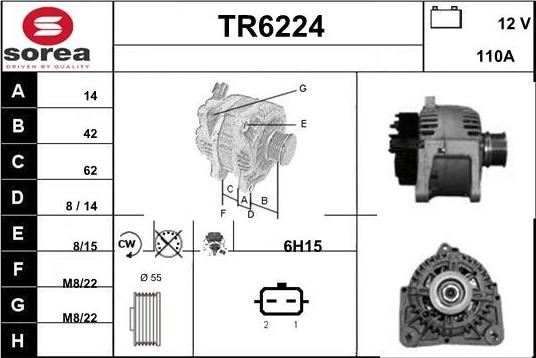 Sera TR6224 - Генератор autosila-amz.com