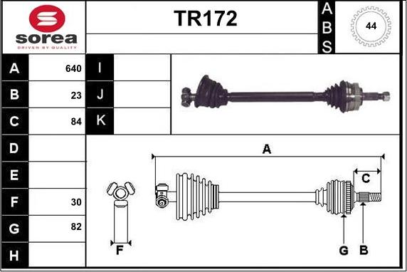 Sera TR172 - Приводной вал autosila-amz.com