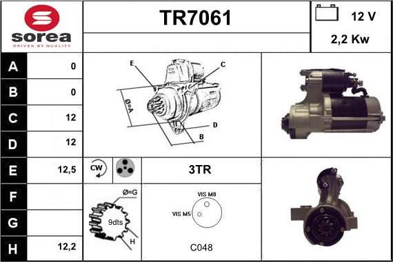 Sera TR7061 - Стартер autosila-amz.com