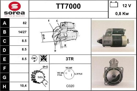 Sera TT7000 - Стартер autosila-amz.com