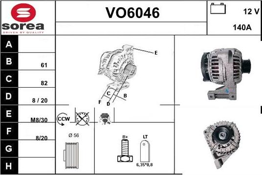 Sera VO6046 - Генератор autosila-amz.com