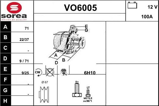 Sera VO6005 - Генератор autosila-amz.com