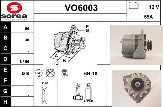 Sera VO6003 - Генератор autosila-amz.com